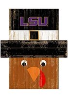 LSU Tigers Turkey Head Sign - Purple