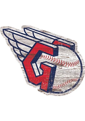 Cleveland Guardians 8 In Dye Cut Logo Sign - Red