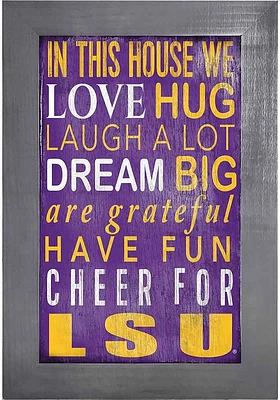 LSU Tigers In This House Picture Frame - Purple