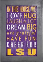 LSU Tigers In This House Picture Frame - Purple