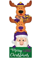 LSU Tigers 31 Inch Santa Stack Leaner Sign - Purple