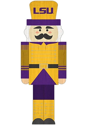 LSU Tigers 31 Inch Nutcracker Leaner Sign - Purple
