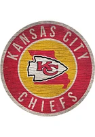 Kansas City Chiefs State Circle Sign Sign - Red