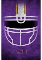 LSU Tigers Ghost Helmet 17x26 Sign - Purple