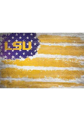 LSU Tigers Flag 17x26 Sign - Purple