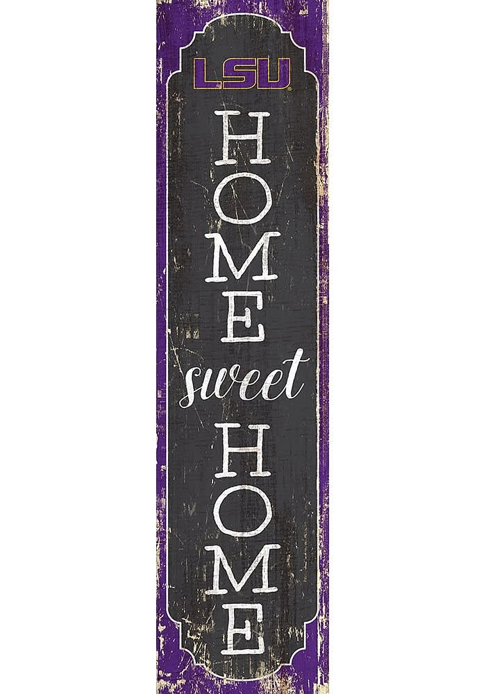 LSU Tigers 48 Inch Home Sweet Home Leaner Sign - Purple