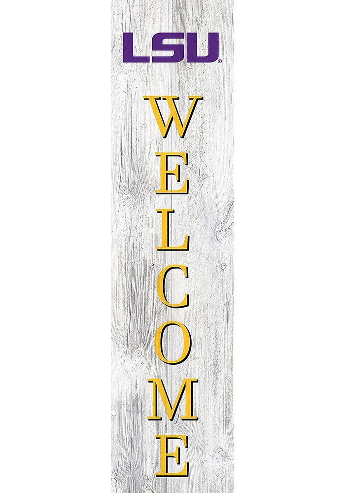 LSU Tigers 48 Inch Welcome Leaner Sign - Purple