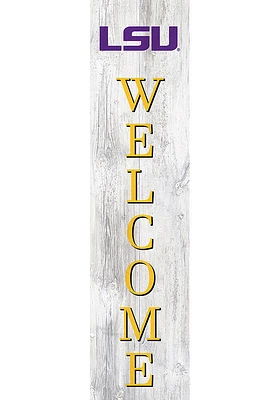 LSU Tigers 48 Inch Welcome Leaner Sign - Purple