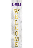 LSU Tigers 48 Inch Welcome Leaner Sign - Purple