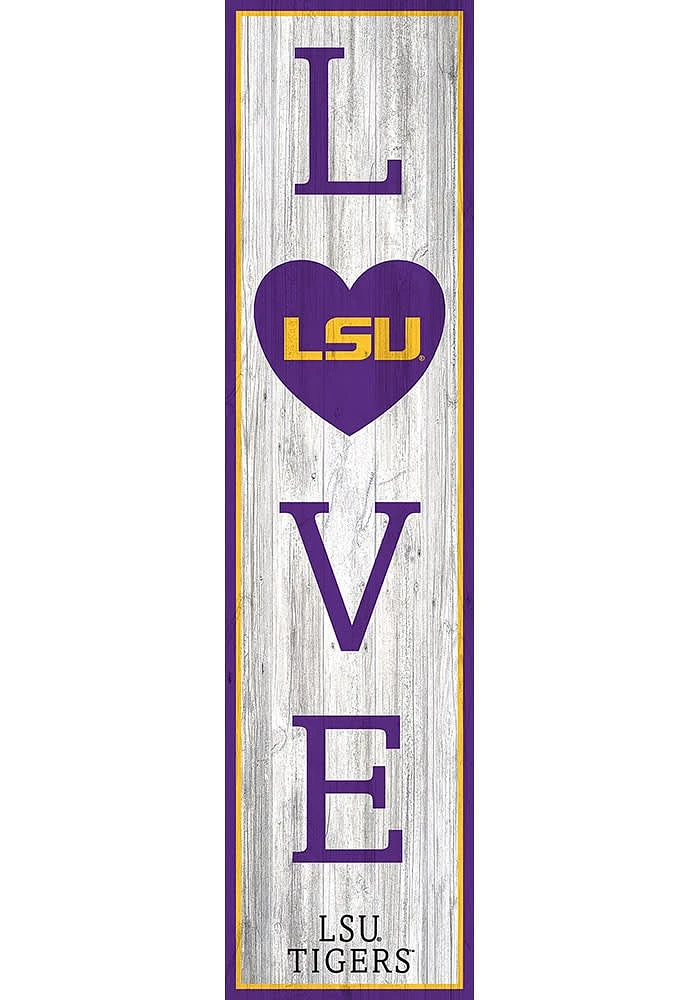 LSU Tigers 48 Inch Love Leaner Sign - Purple