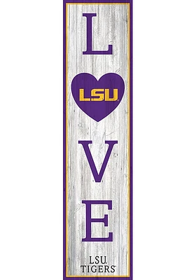 LSU Tigers 48 Inch Love Leaner Sign - Purple