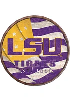 LSU Tigers Flag 24 Inch Barrel Top Sign - Purple