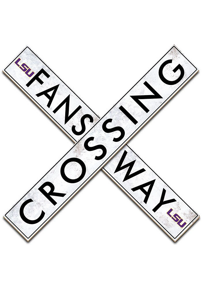 LSU Tigers 48 Inch Fans Way Crossing Wall Art