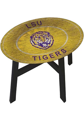 LSU Tigers Vintage Heritage Side Purple End Table