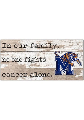 Memphis Tigers No One Fights Alone Sign - Blue
