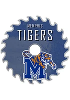 Memphis Tigers Rust Circular Saw Sign - Blue