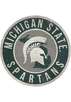 Michigan State Spartans State Circle Sign Sign - Green