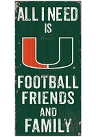 Miami Hurricanes Football Friends and Family Sign - Orange