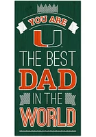 Miami Hurricanes Best Dad in the World Sign - Orange
