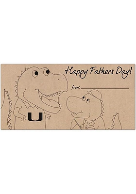 Miami Hurricanes Fathers Day Coloring Sign - Orange