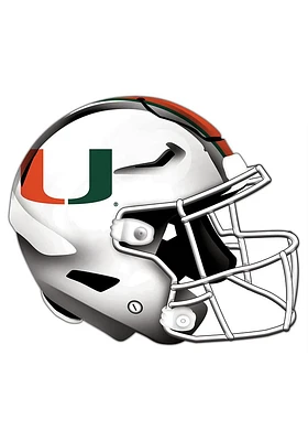 Miami Hurricanes 24in Helmet Cutout Sign - Orange