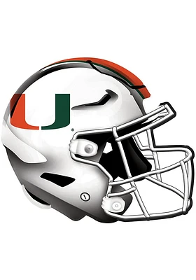 Miami Hurricanes 12in Authentic Helmet Sign - Orange