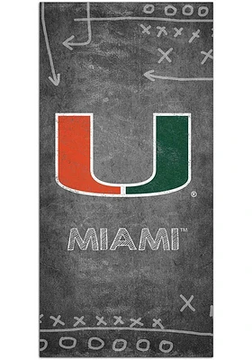 Miami Hurricanes Chalk Playbook Sign - Orange