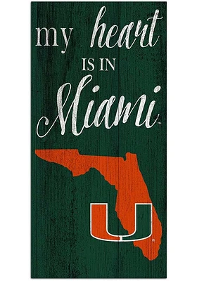Miami Hurricanes My Heart State Sign - Orange