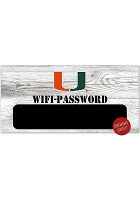 Miami Hurricanes Wifi Password 6x12 Sign - Orange