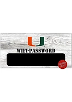 Miami Hurricanes Wifi Password 6x12 Sign - Orange
