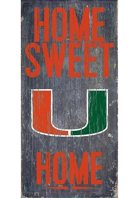 Miami Hurricanes Home Sweet Home Sign - Orange