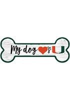 Miami Hurricanes Dog Bone 6x12 Sign - Orange