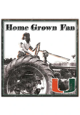 Miami Hurricanes Aluminum Can Sign - Orange