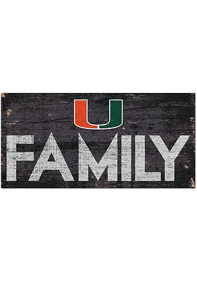 Miami Hurricanes Family 6x12 Sign - Orange