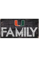 Miami Hurricanes Family 6x12 Sign - Orange