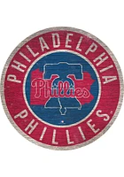 Philadelphia Phillies State Circle Sign Sign - Blue