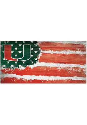 Miami Hurricanes Flag 6x12 Sign - Orange