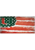 Miami Hurricanes Flag 6x12 Sign - Orange