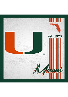 Miami Hurricanes Album Sign - Orange