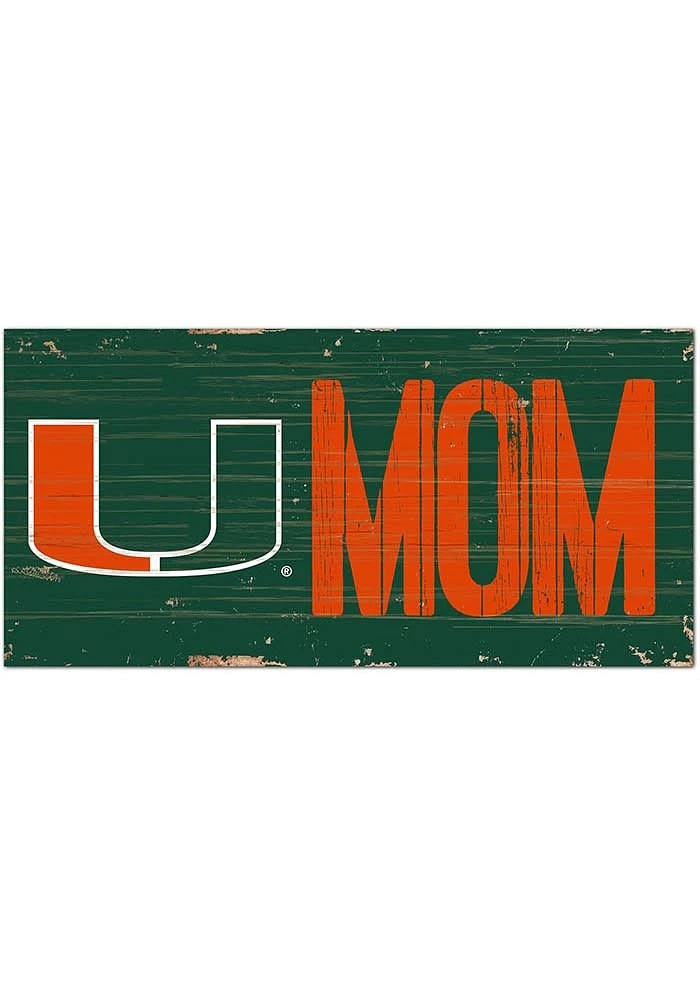 Miami Hurricanes MOM Sign - Orange