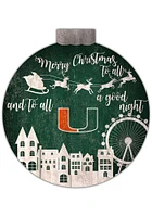 Miami Hurricanes Christmas Village Sign - Orange