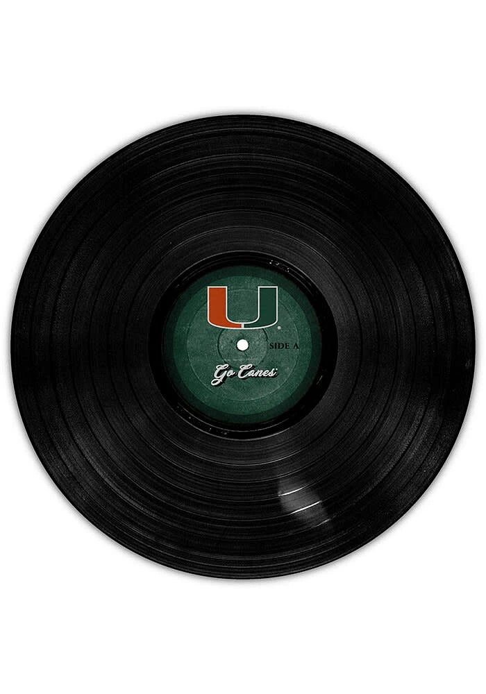 Miami Hurricanes 12 Inch Vinyl Circle Sign - Orange