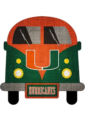 Miami Hurricanes Team Bus Sign - Orange
