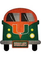Miami Hurricanes Team Bus Sign - Orange