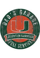 Miami Hurricanes Dads Garage Sign - Orange