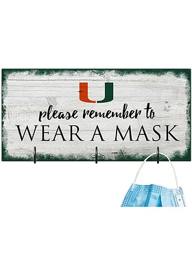 Miami Hurricanes Please Wear Your Mask Sign - Orange