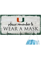 Miami Hurricanes Please Wear Your Mask Sign - Orange