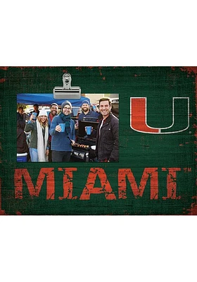 Miami Hurricanes Team Clip Picture Frame - Orange