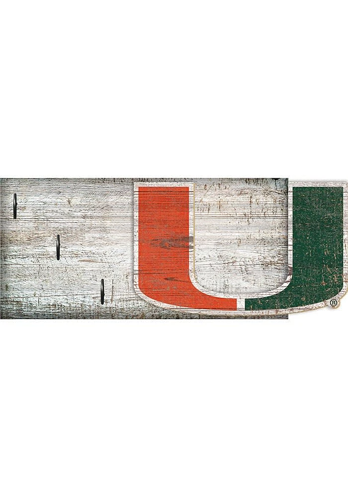 Miami Hurricanes Key Holder Sign - Orange
