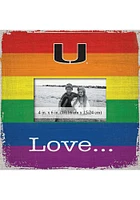 Miami Hurricanes Love Pride Picture Frame - Orange